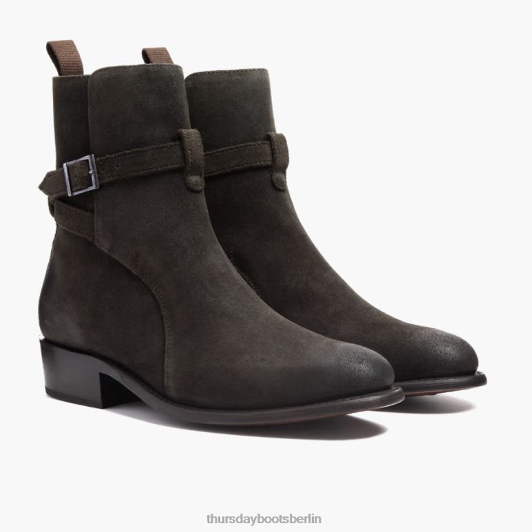 Thursday Boots Schurke Männer DLHT88 Schuhe dunkles olivfarbenes Wildleder