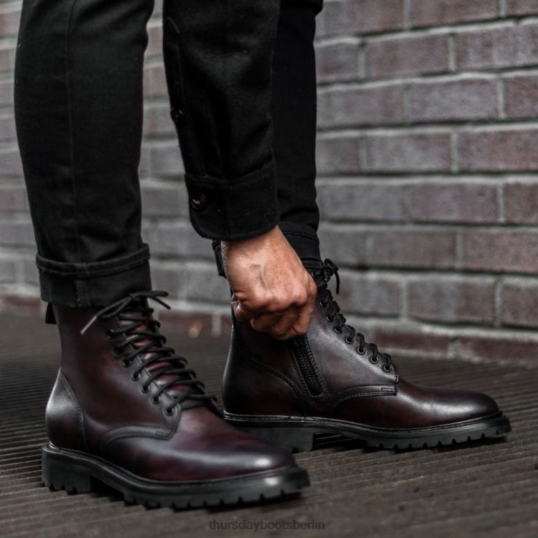Thursday Boots Stampfer Männer DLHT56 Schuhe Schwarzkirsche