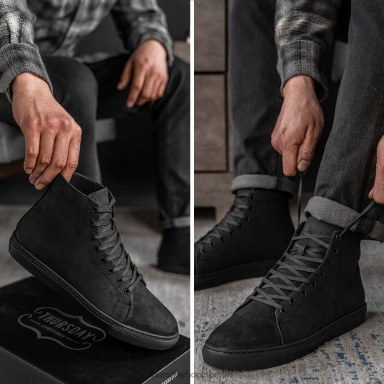 Thursday Boots Premier High Top Männer DLHT135 Schuhe schwarz matt