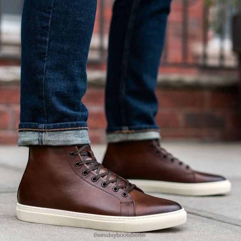Thursday Boots Premier High Top Männer DLHT136 Schuhe Kaffee