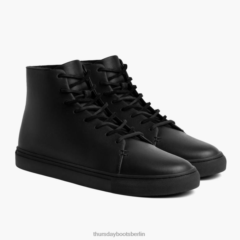 Thursday Boots Premier High Top Männer DLHT139 Schuhe schwarzes Vachetta