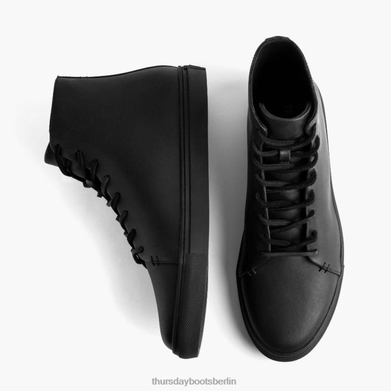 Thursday Boots Premier High Top Männer DLHT139 Schuhe schwarzes Vachetta