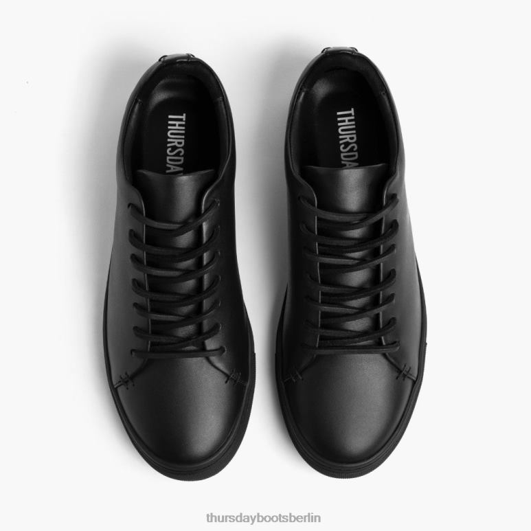 Thursday Boots Premier Low Top Männer DLHT126 Schuhe schwarzes Vachetta