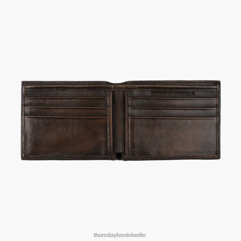 Thursday Boots Bifold-Geldbörse Männer DLHT273 Zubehör schwarzer Kaffee