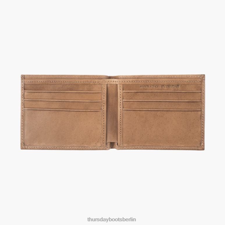 Thursday Boots Bifold-Geldbörse Männer DLHT277 Zubehör natürliches Vachetta