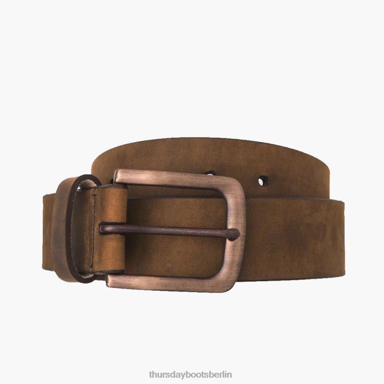 Thursday Boots Heritage-Ledergürtel Männer DLHT182 Zubehör verbranntes Kupfer