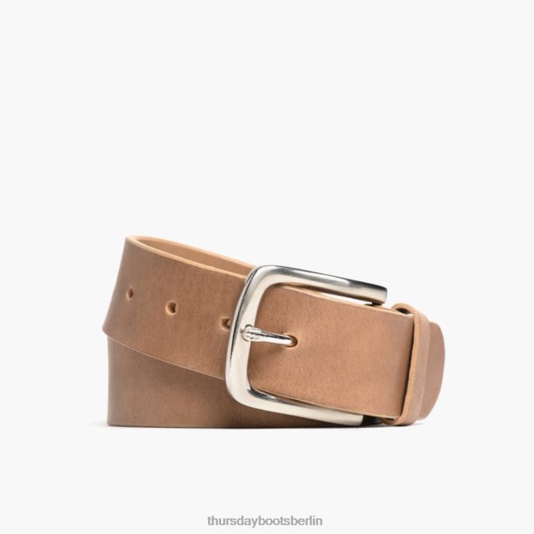 Thursday Boots Heritage-Ledergürtel Männer DLHT185 Zubehör natürliches Vachetta
