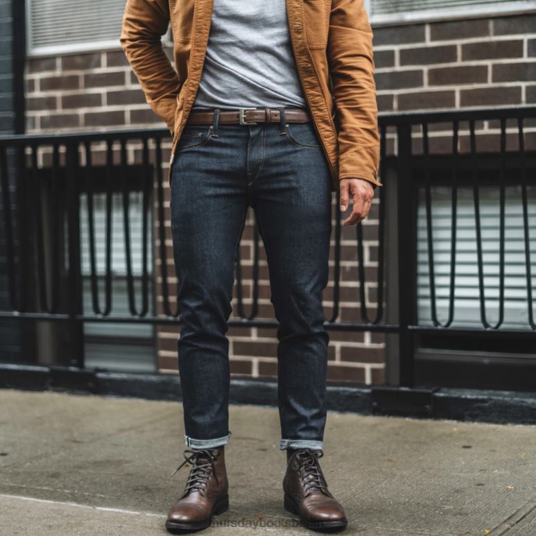 Thursday Boots klassischer Ledergürtel Männer DLHT166 Zubehör altes Englisch