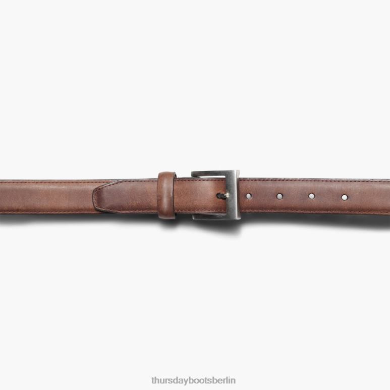 Thursday Boots klassischer Ledergürtel Männer DLHT171 Zubehör Terrakotta