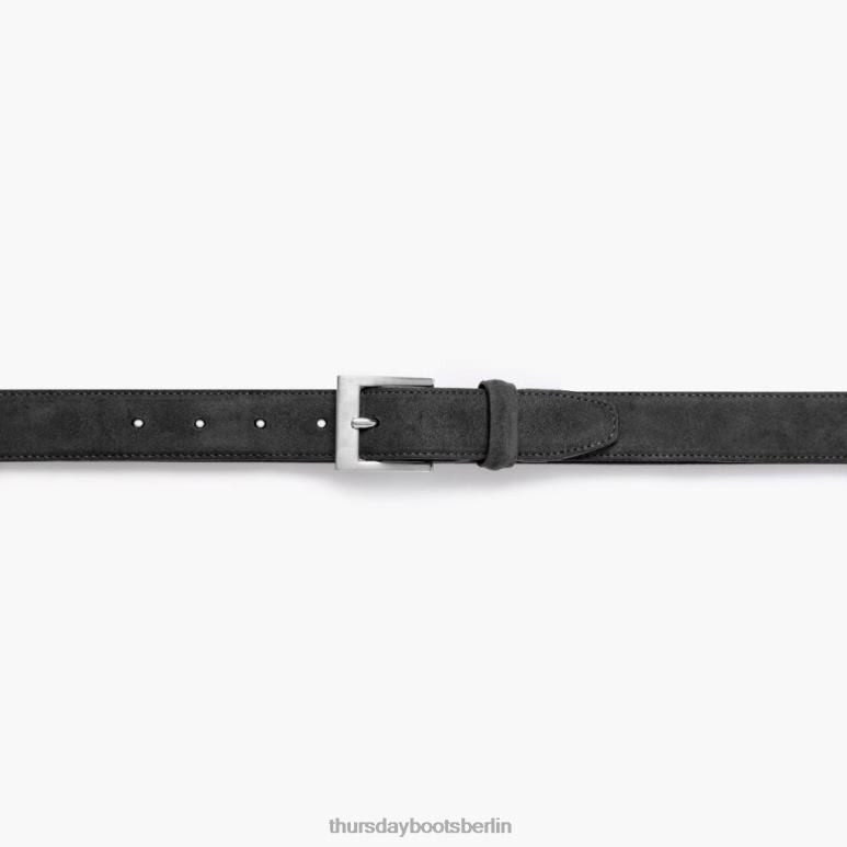 Thursday Boots klassischer Ledergürtel Männer DLHT173 Zubehör Schattengrau