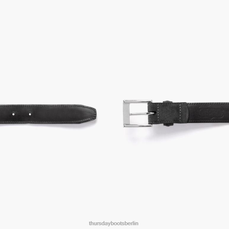 Thursday Boots klassischer Ledergürtel Männer DLHT173 Zubehör Schattengrau