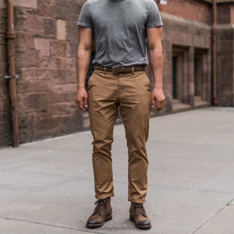 Thursday Boots klassischer Ledergürtel Männer DLHT175 Zubehör Mokka