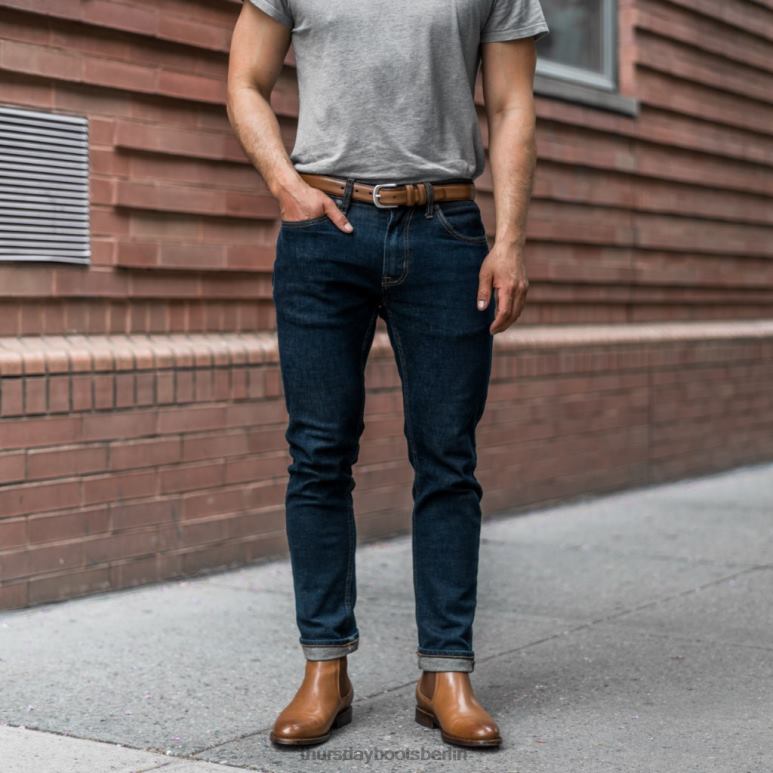 Thursday Boots raffinierter Ledergürtel Männer DLHT266 Zubehör Toffee