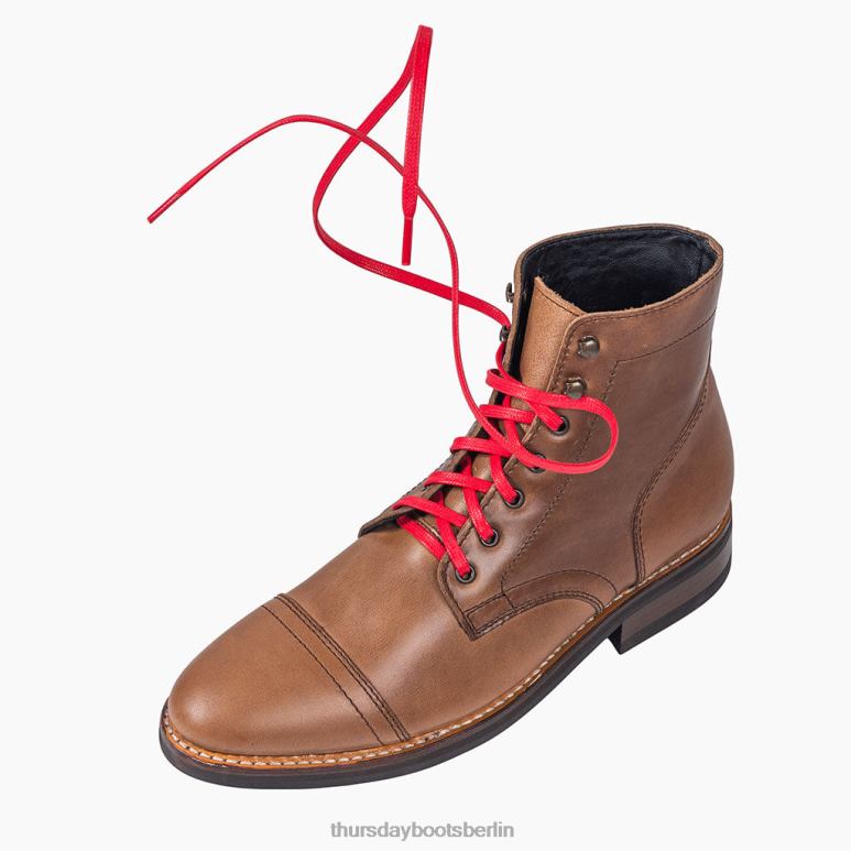 Thursday Boots Flache Schnürsenkel aus gewachster Baumwolle Männer DLHT292 Zubehör Rot