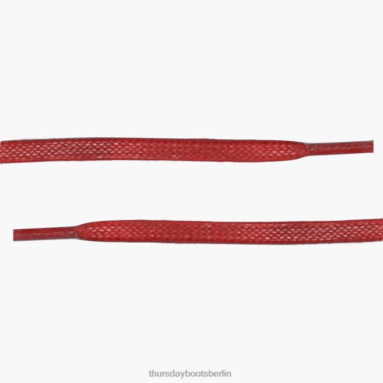 Thursday Boots Flache Schnürsenkel aus gewachster Baumwolle Männer DLHT292 Zubehör Rot