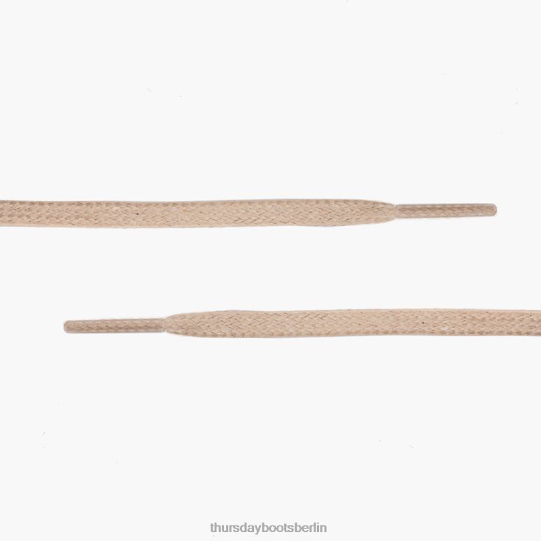 Thursday Boots Flache Schnürsenkel aus gewachster Baumwolle Männer DLHT293 Zubehör Beige