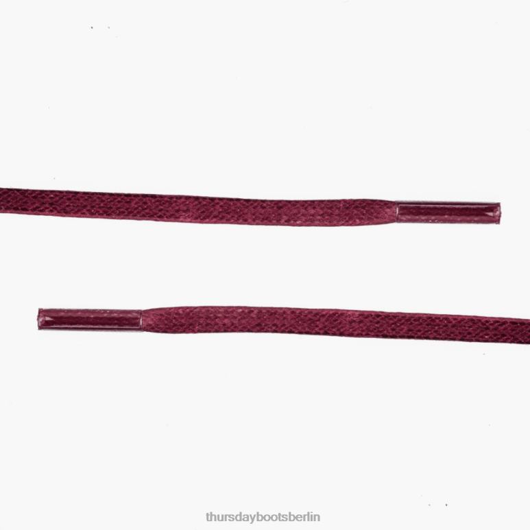 Thursday Boots Flache Schnürsenkel aus gewachster Baumwolle Männer DLHT296 Zubehör Pflaume