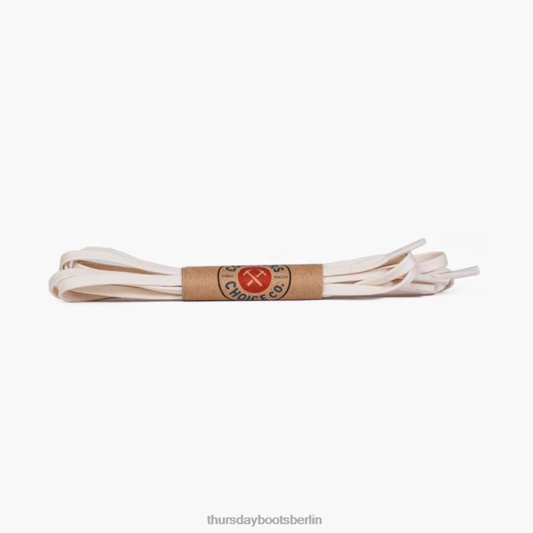 Thursday Boots Flache Schnürsenkel aus gewachster Baumwolle Männer DLHT297 Zubehör Creme