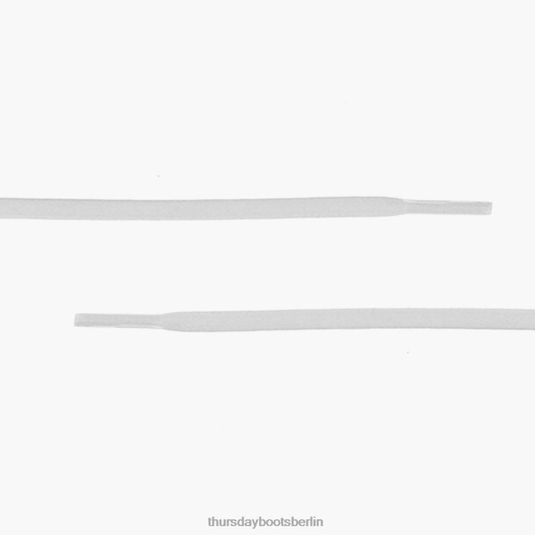 Thursday Boots Flache Schnürsenkel aus gewachster Baumwolle Männer DLHT298 Zubehör Weiß